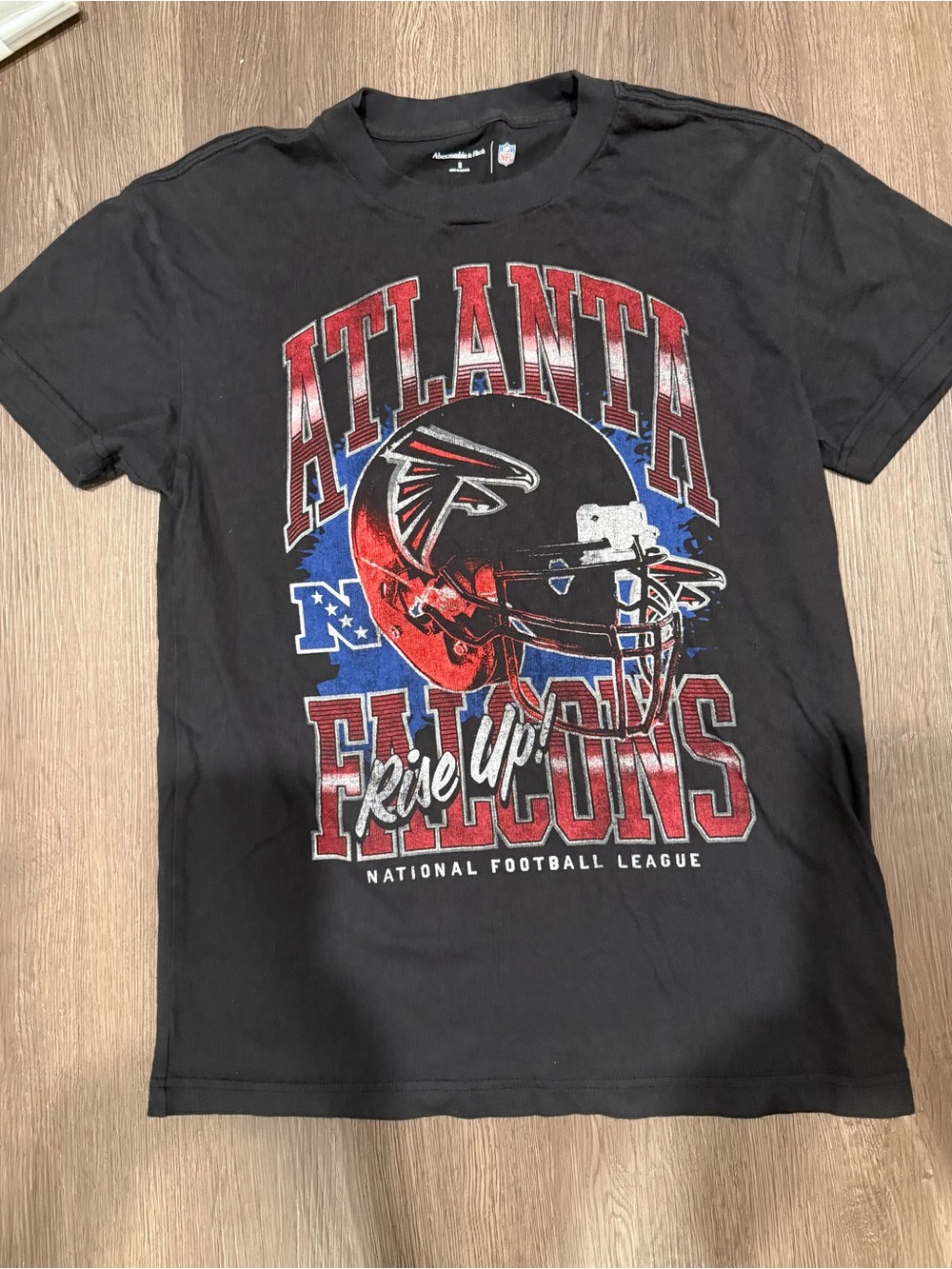 Abercrombie and Fitch NFL Atlanta Falcons Black Graphic Tee